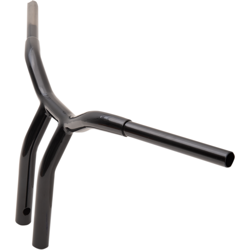 Gloss Black 1 1/4" One-Piece Kage Fighter T-Bars, 12" End Rise