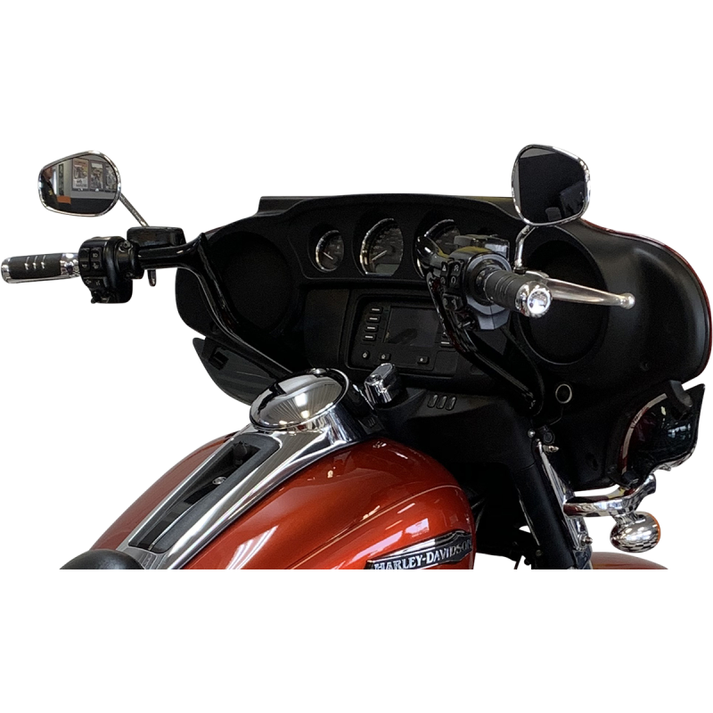 Reduced Reach Pointed Top Handlebar Gloss Black 11 Inch