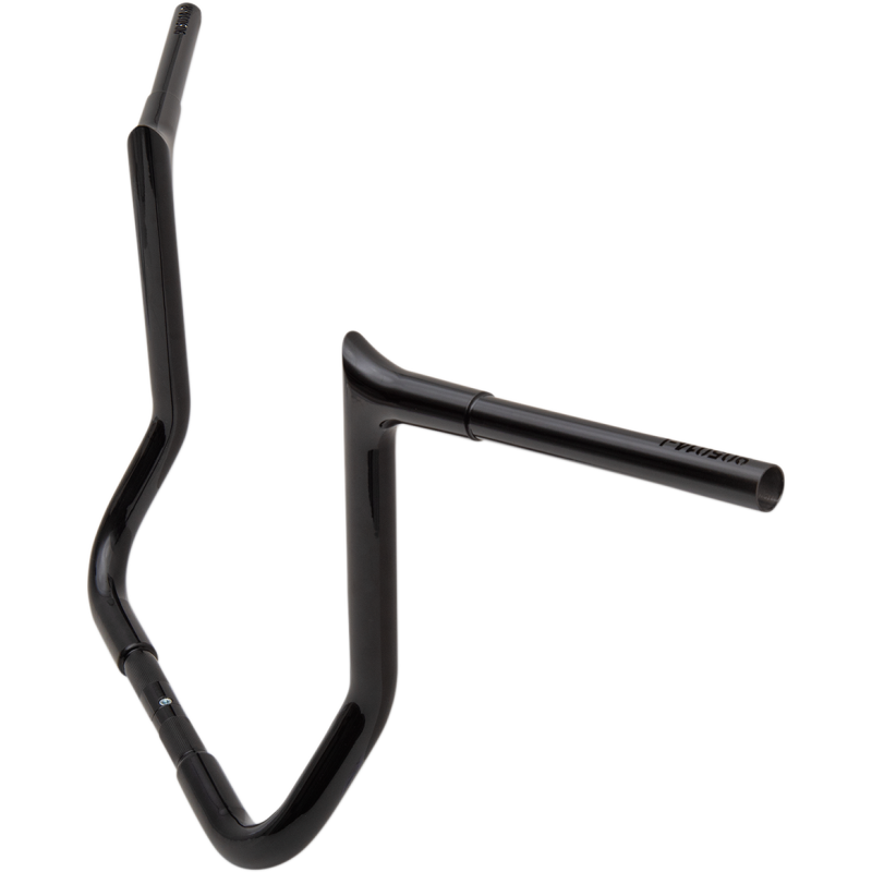 14" EZ Install Pointed Top Handlebar, Gloss Black (FLHT/FLHX Fitment)