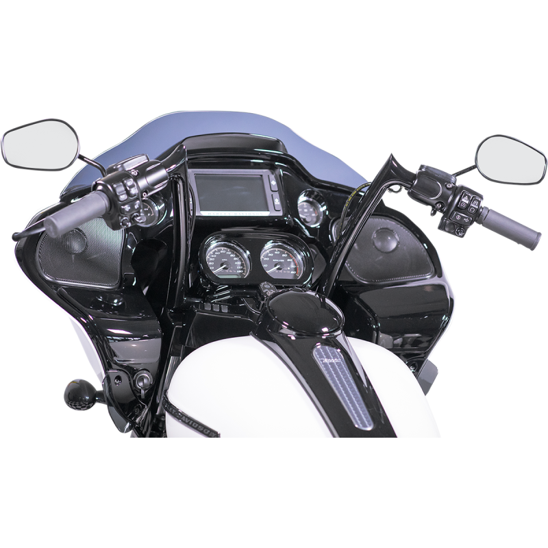 12" EZ Install Pointed Top Handlebar, Gloss Black (Stock Clamps)