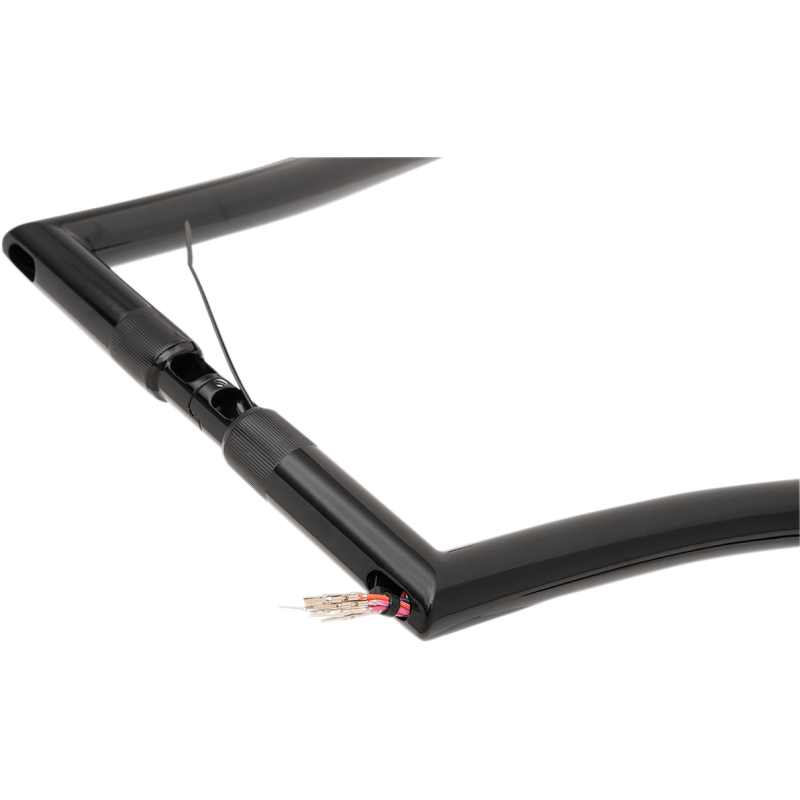 12" EZ Install Pointed Top Handlebar, Gloss Black (Stock Clamps)