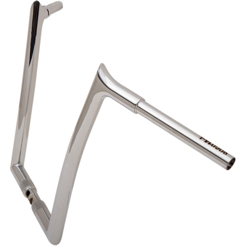 14" EZ Install Pointed Top Handlebar, Chrome (Stock Clamps)