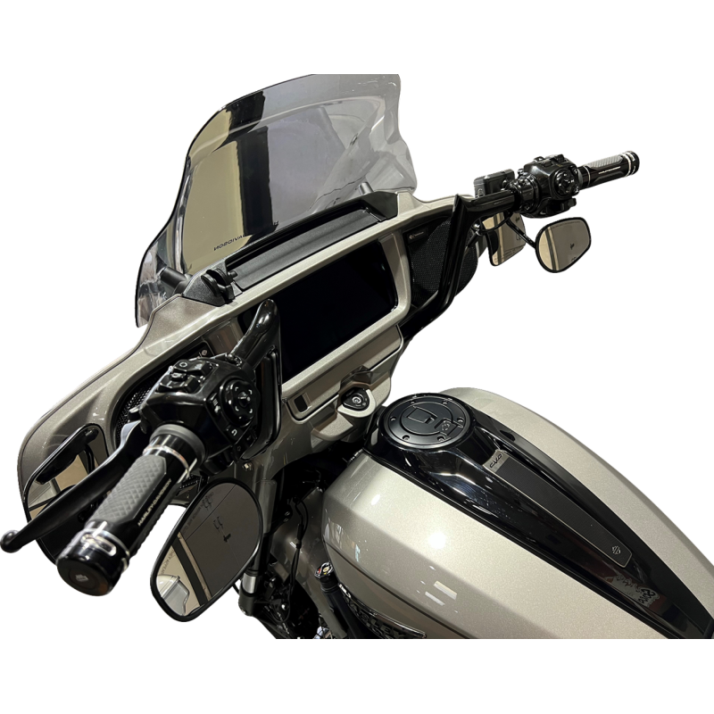 12" EZ Install Pointed Top Handlebar, Gloss Black