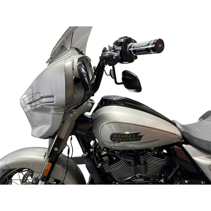 12" EZ Install Pointed Top Handlebar, Gloss Black