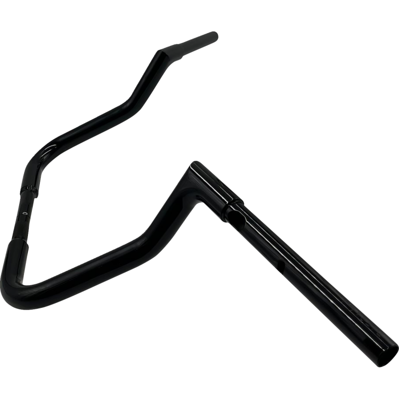 1 1/4" EZ Install Flat Top Handlebars - Gloss Black, 11" Rise