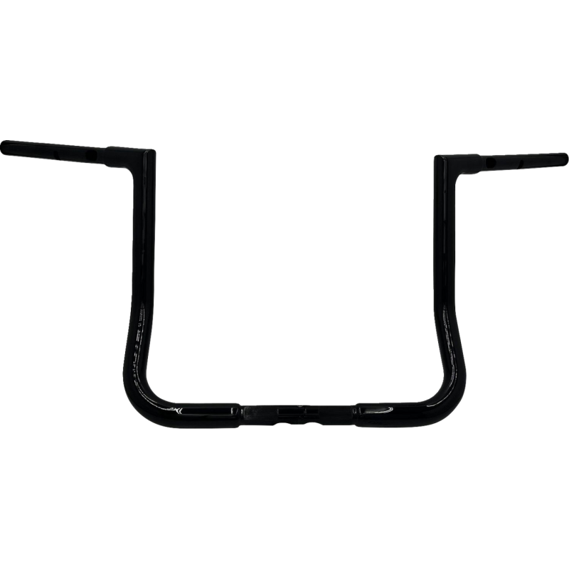 1 1/4" EZ Install Flat Top Handlebars - Gloss Black, 14" Rise