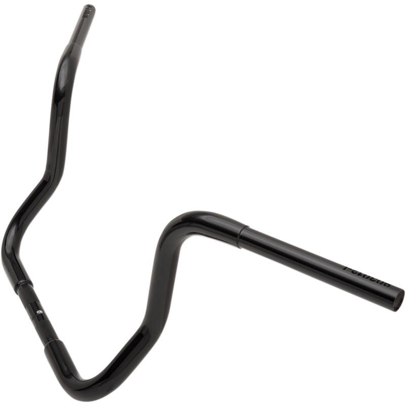 1 1/4" EZ Install Round Top Handlebars - Gloss Black, 12" Rise