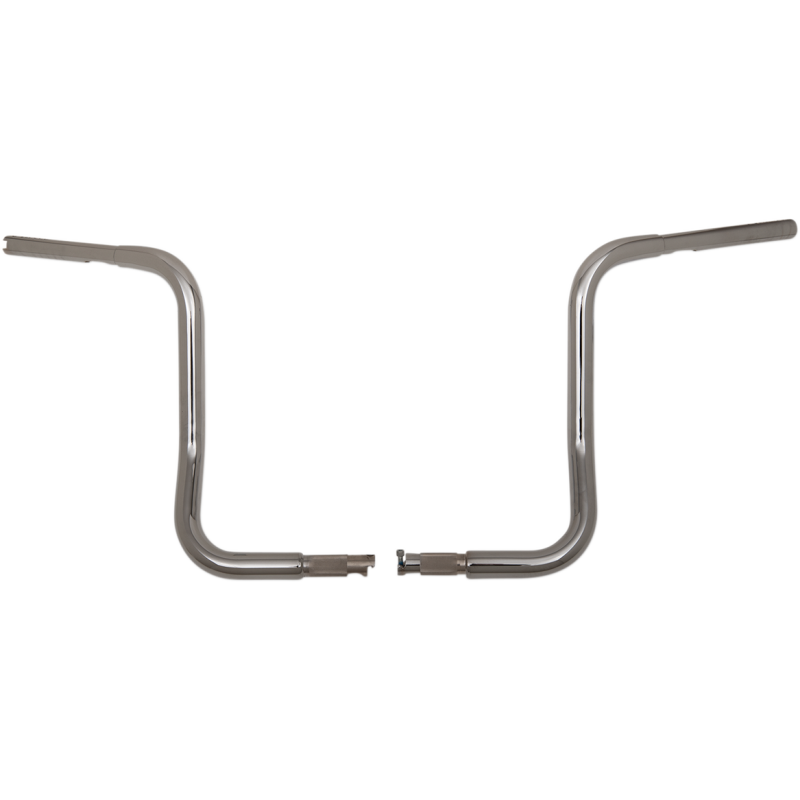 1 1/4" EZ Install Round Top Handlebars - Chrome, 14" Rise