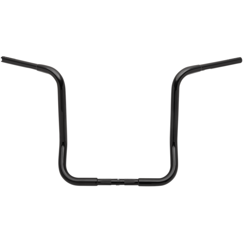 1 1/4" EZ Install Round Top Handlebars - Gloss Black, 16" Rise