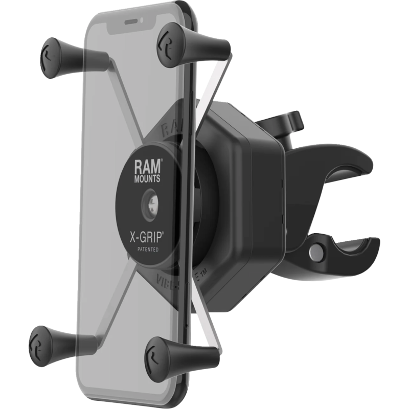 X-Grip Large Phone Mount with Vibe-Safe and Small Tough-Claw