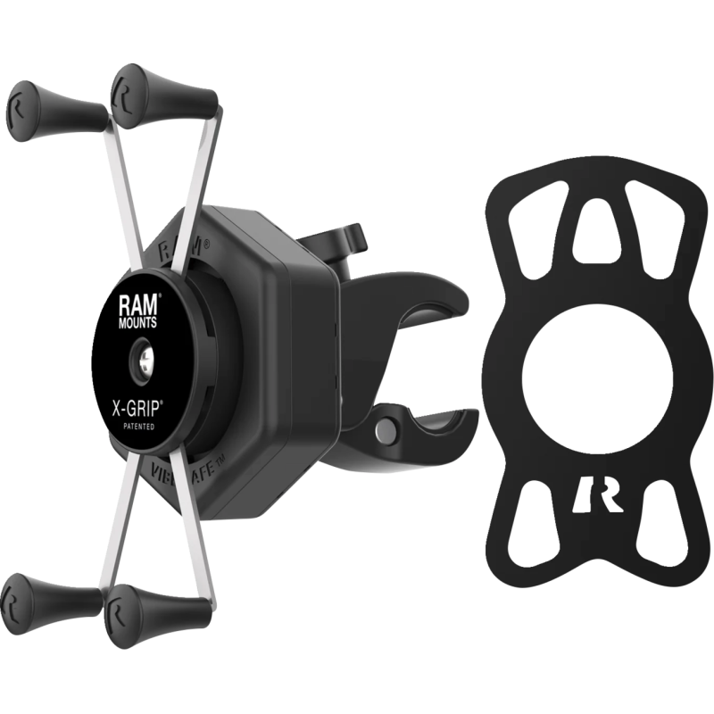 X-Grip Large Phone Mount with Vibe-Safe and Small Tough-Claw