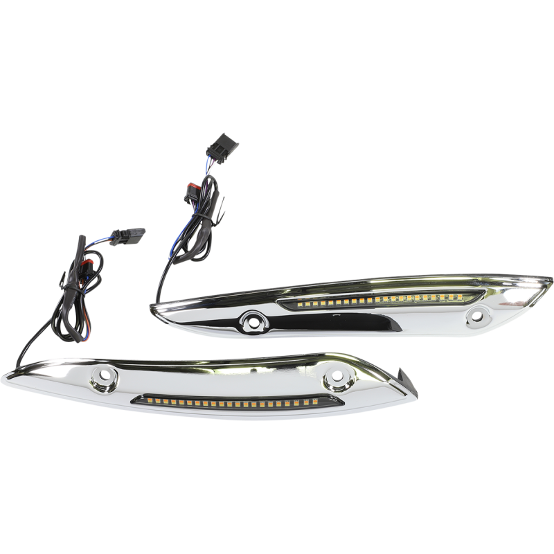 Windshield Trim LED Turn Signal Chrome