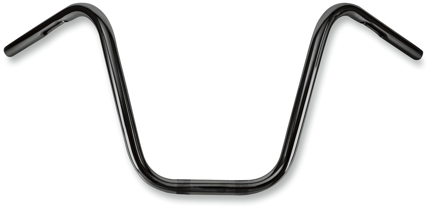 1" Narrow Bottom Ape Hangers Gloss Black 12"
