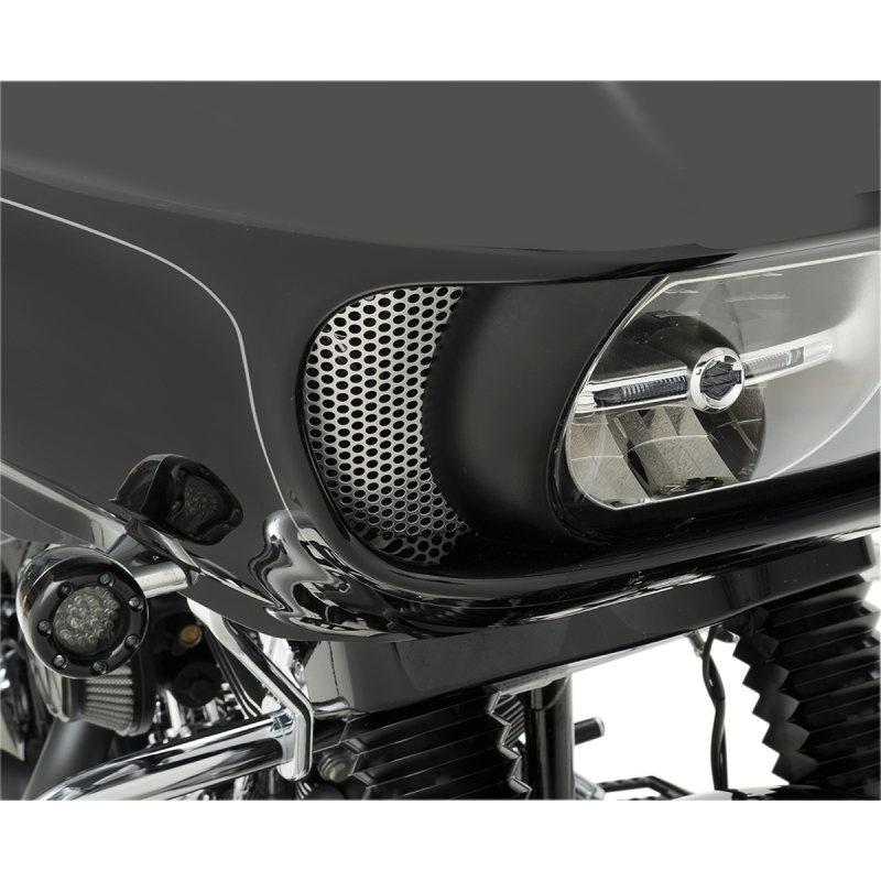 Fairing Vent Screen Round Chrome