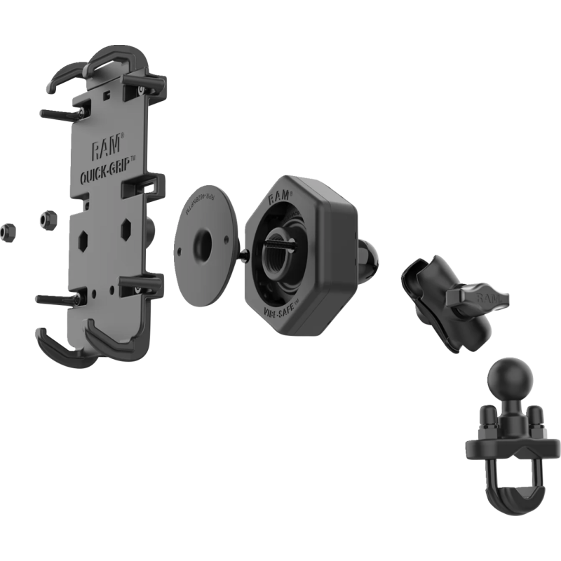 Quick-Grip XL Phone Mount with Vibe-Safe and U-Bolt Base