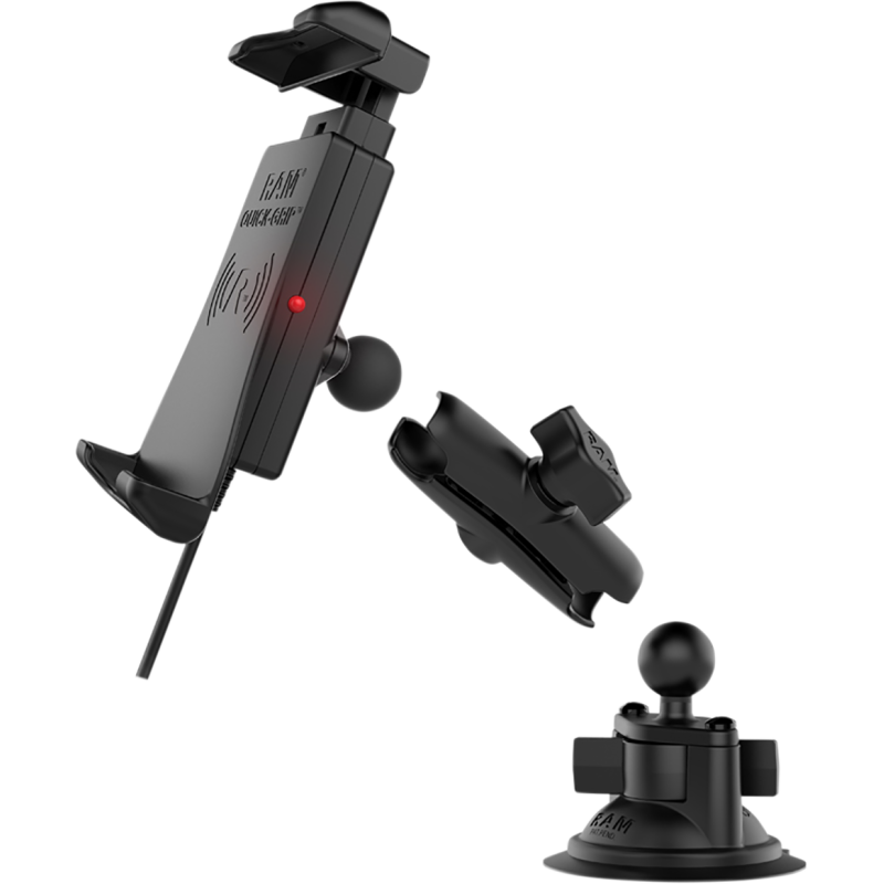 Quick-Grip Wireless Charging Holder with Suction Cup