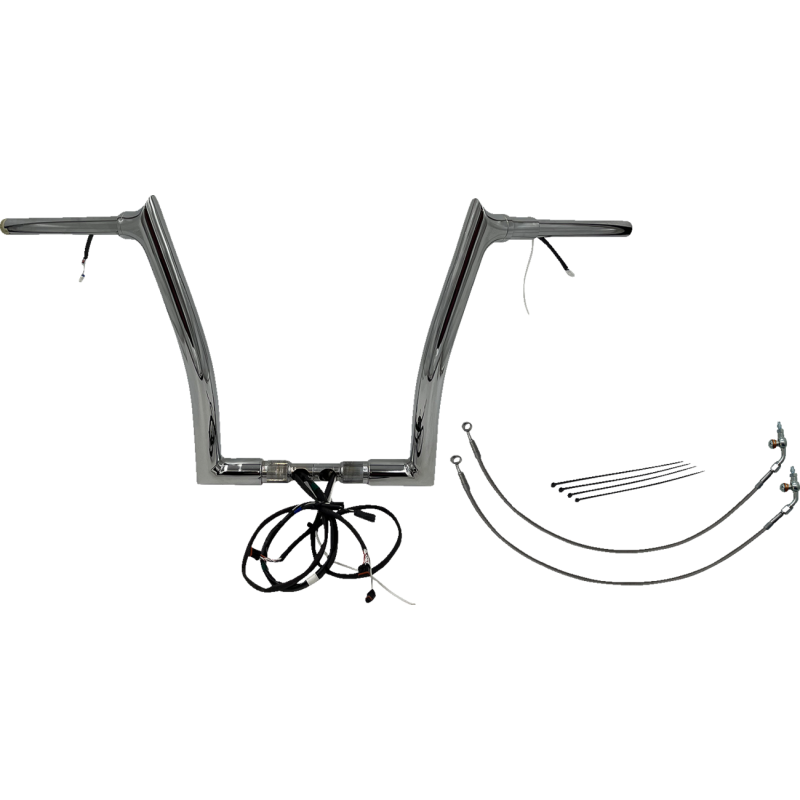 EZ Install Handlebar Kit Chrome 14" Rise