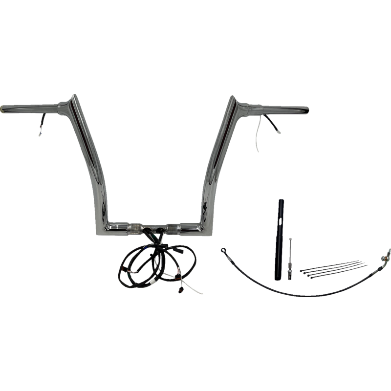 EZ Install Handlebar Kit Chrome 14" Rise