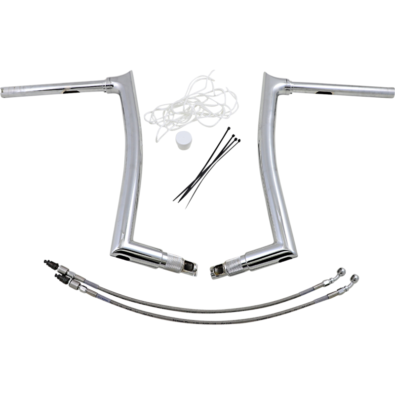 Fat Baggers Pointed Top EZ Install Handlebar 14" Chrome