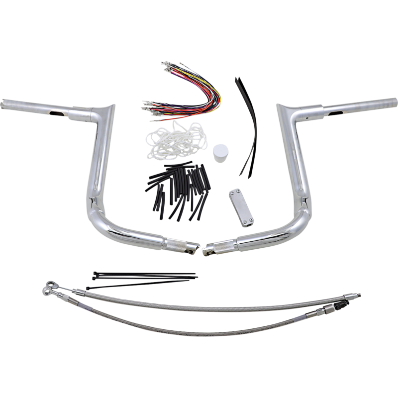 Fat Baggers Pointed Top EZ Install Handlebar 14" Chrome