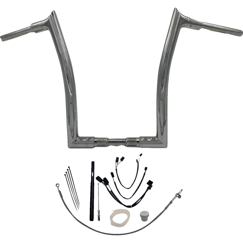 Fat Baggers Pointed Top EZ Install Handlebar 16" Chrome