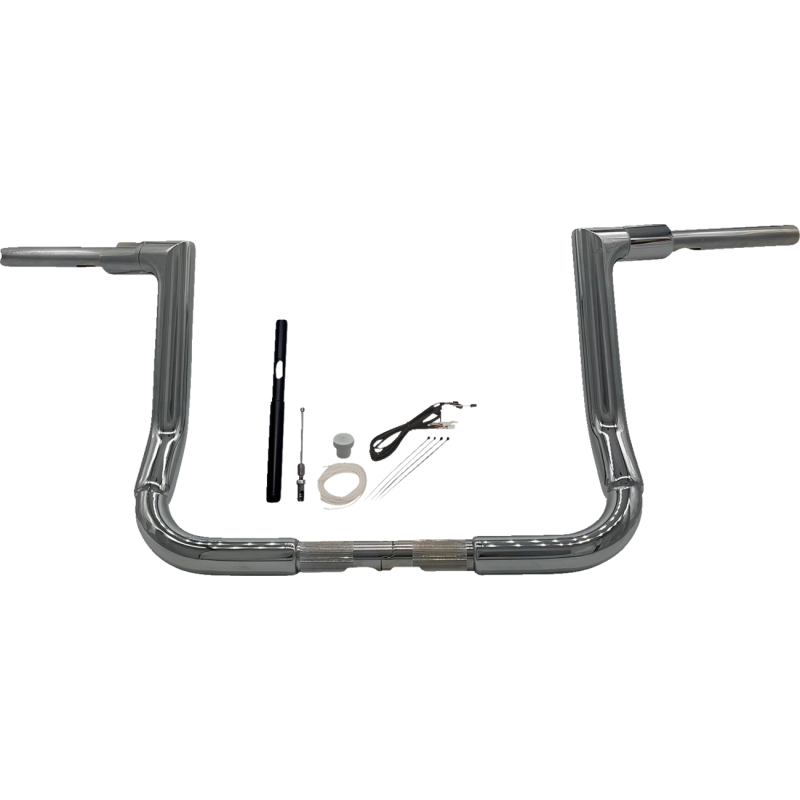 Fat Baggers Flat Top EZ Install Handlebar 12" Chrome