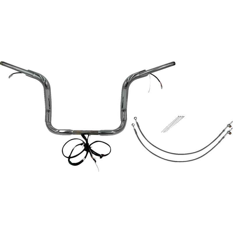 Fat Baggers Round Top EZ Install Handlebar 12" Chrome