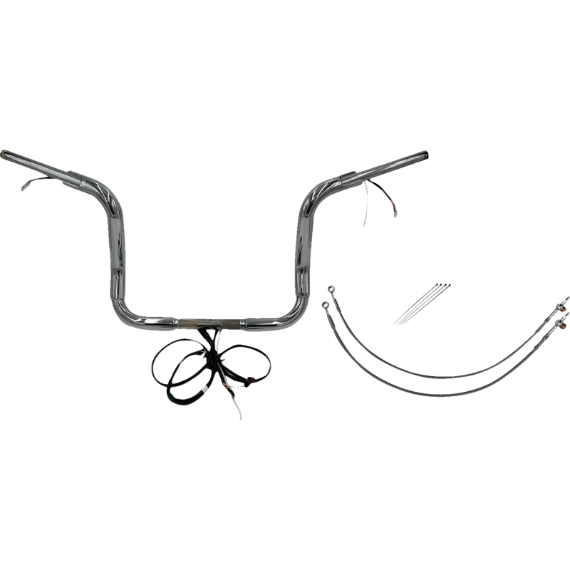 Fat Baggers Round Top EZ Install Handlebar 12" Chrome