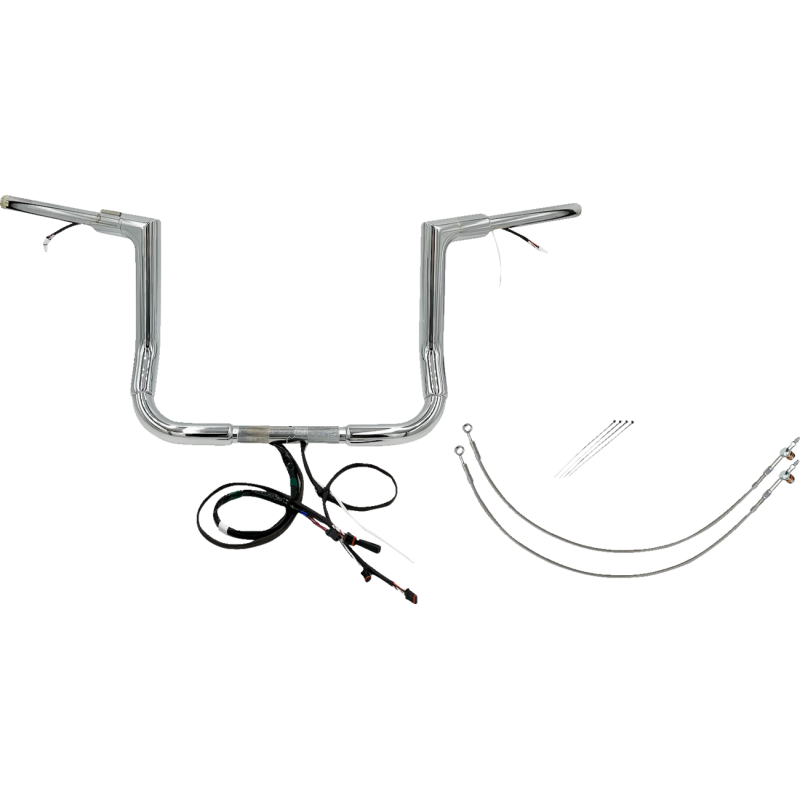 Fat Baggers Flat Top EZ Install Handlebar 12" Chrome