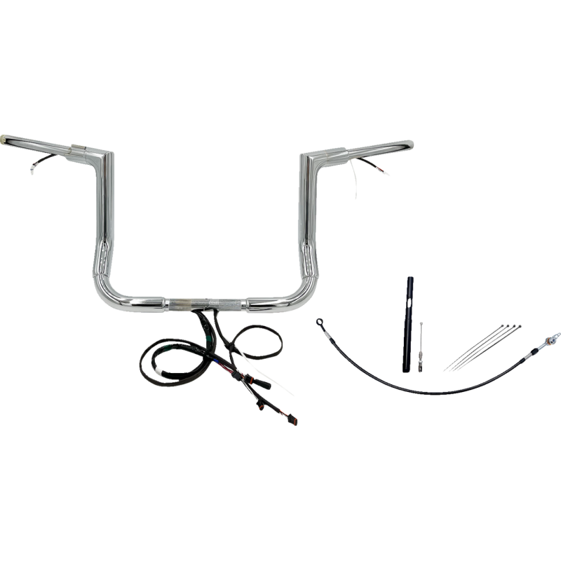 Fat Baggers Flat Top EZ Install Handlebar 12" Chrome