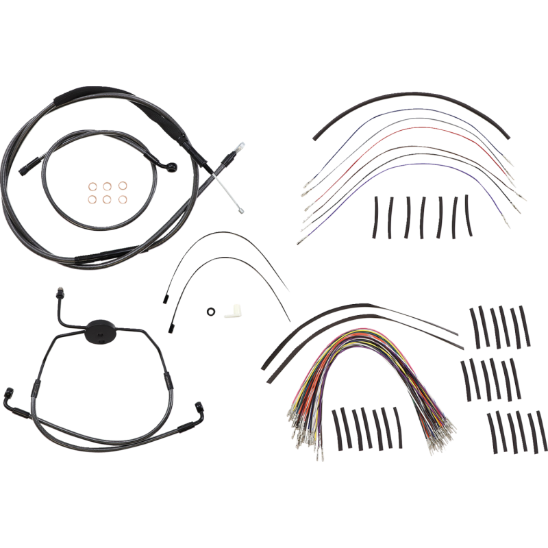 14" Black Chrome/Black Pearl Viking Bagger Bar Kit