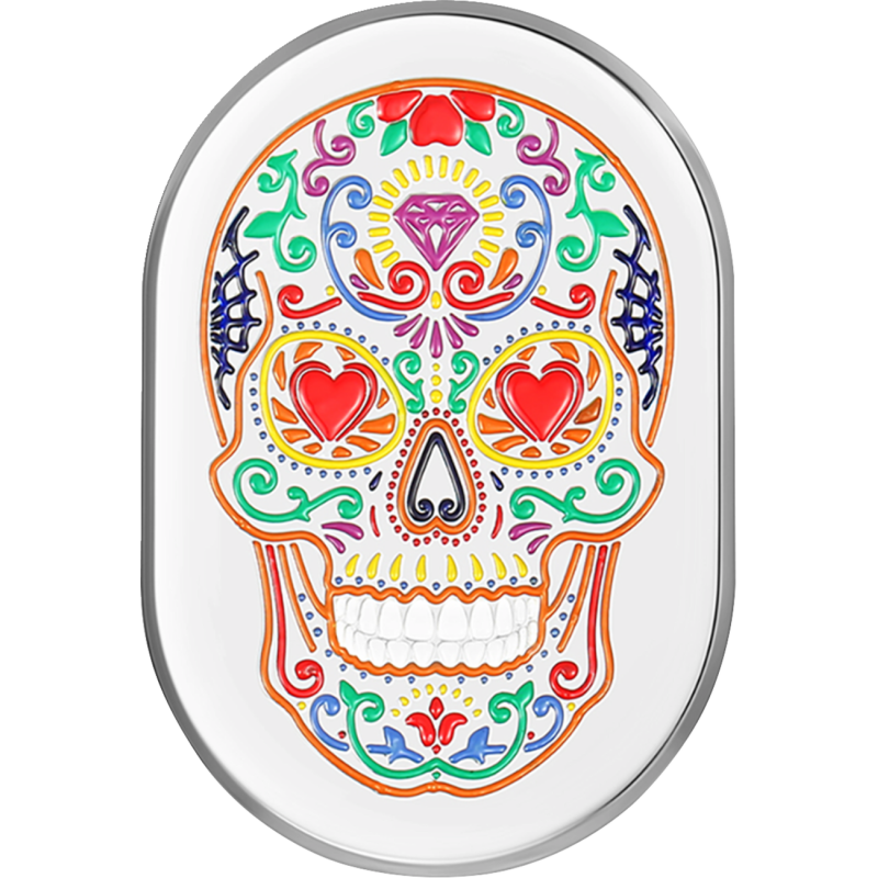Antenna Cover Right Rear Polished Sugar Skull