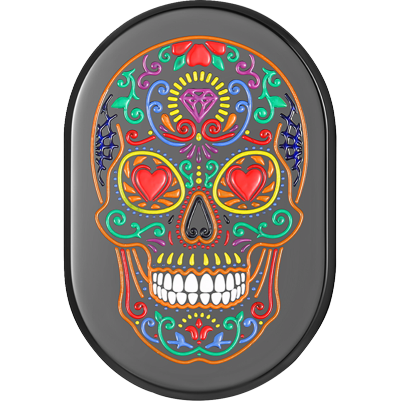 Antenna Cover Left Rear Black Sugar Skull
