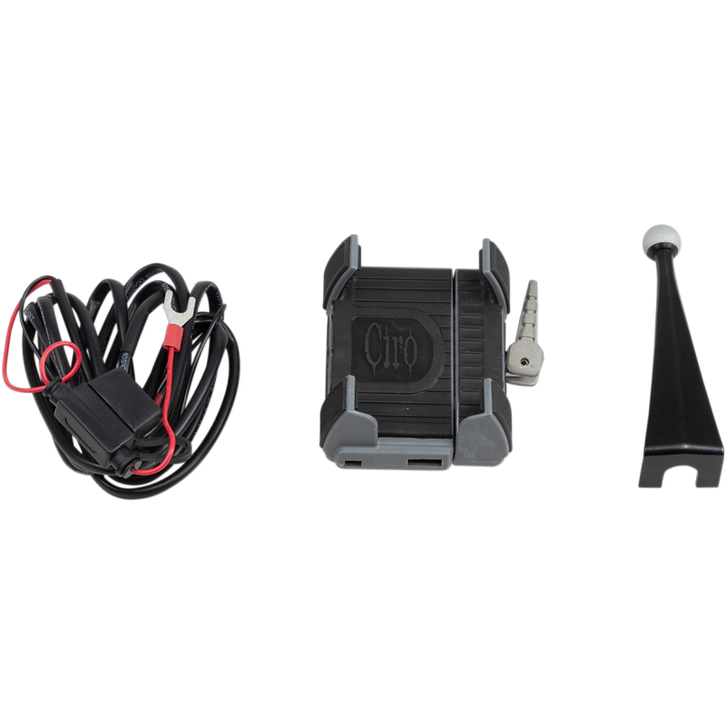 Smartphone Holder with Charger - Black Fairing Mount (99-13)