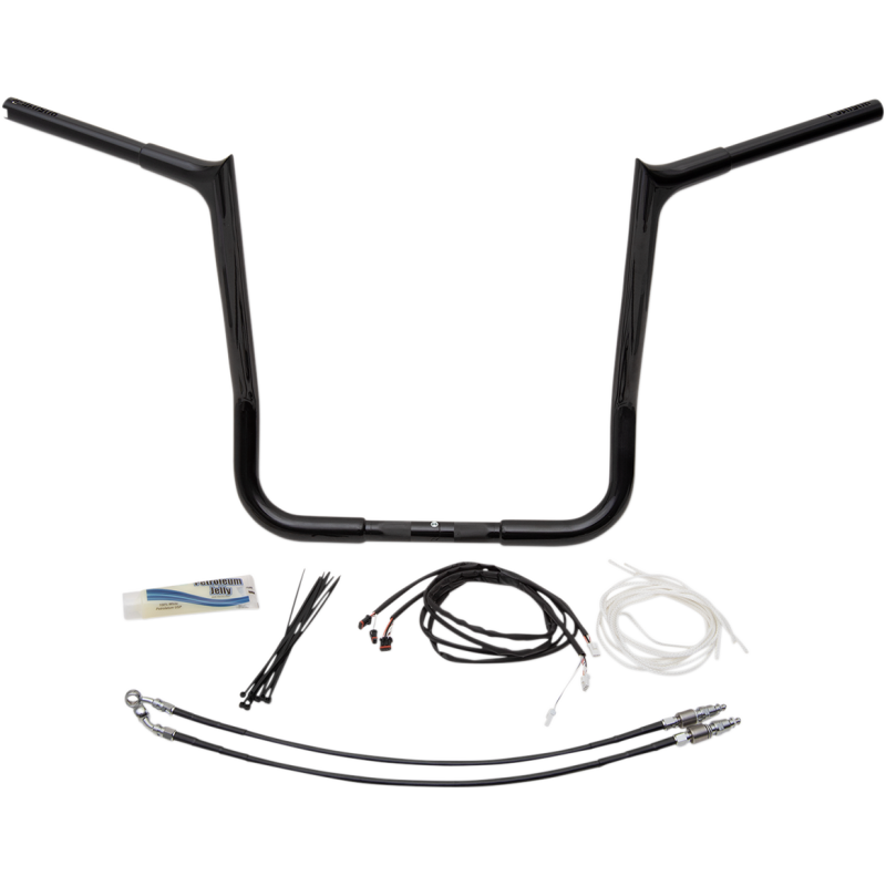 EZ Install 1 1/4" Pointed Top Handlebar Gloss Black 16" Rise