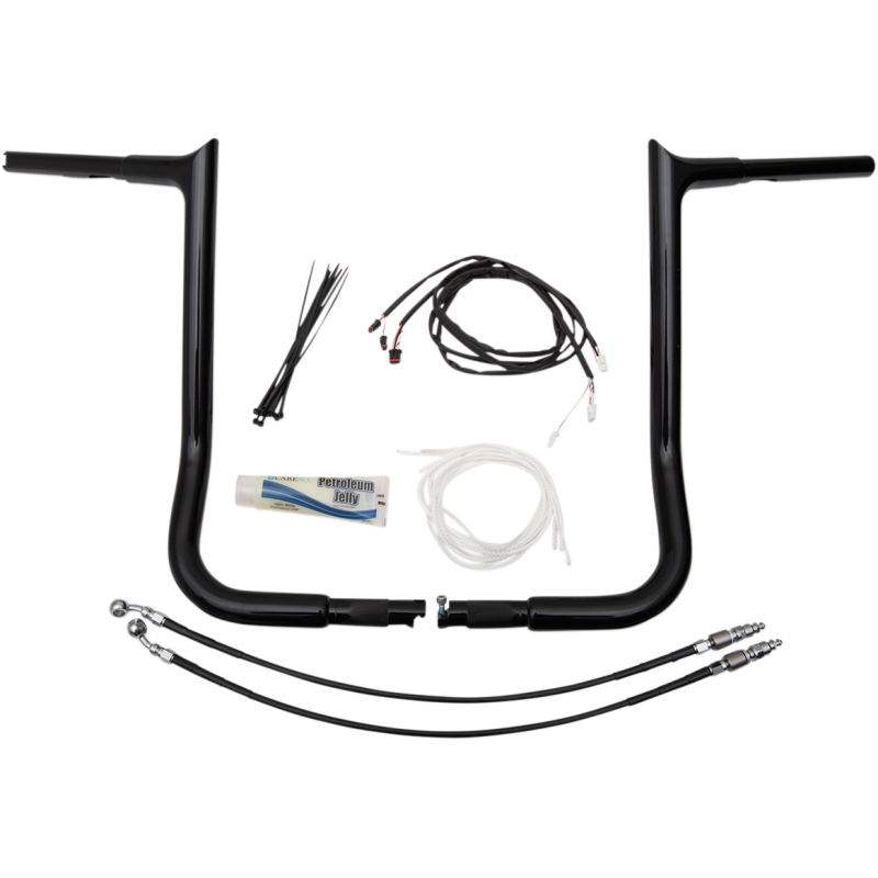 EZ Install 1 1/4" Pointed Top Handlebar Gloss Black 16" Rise