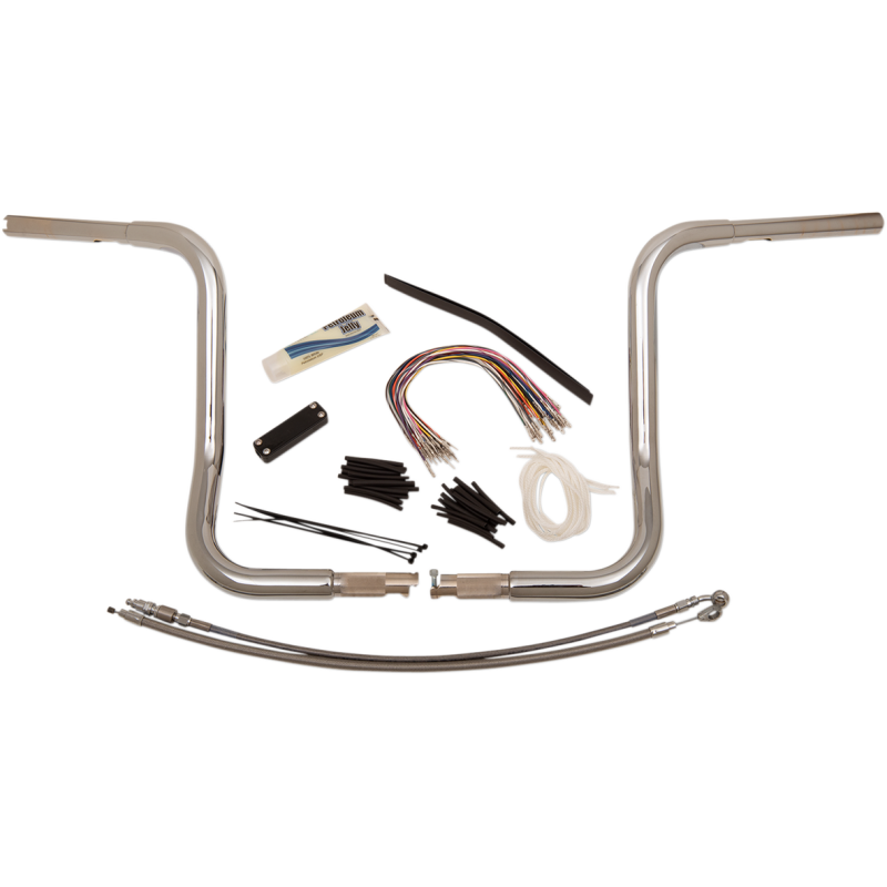 1 1/4" EZ Install Round Top Handlebar Kit - Chrome 14"