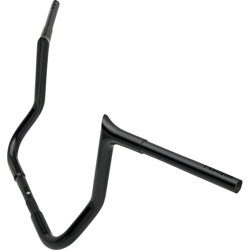 EZ Install 1 1/4" Pointed Top Handlebar Gloss Black 12" Rise