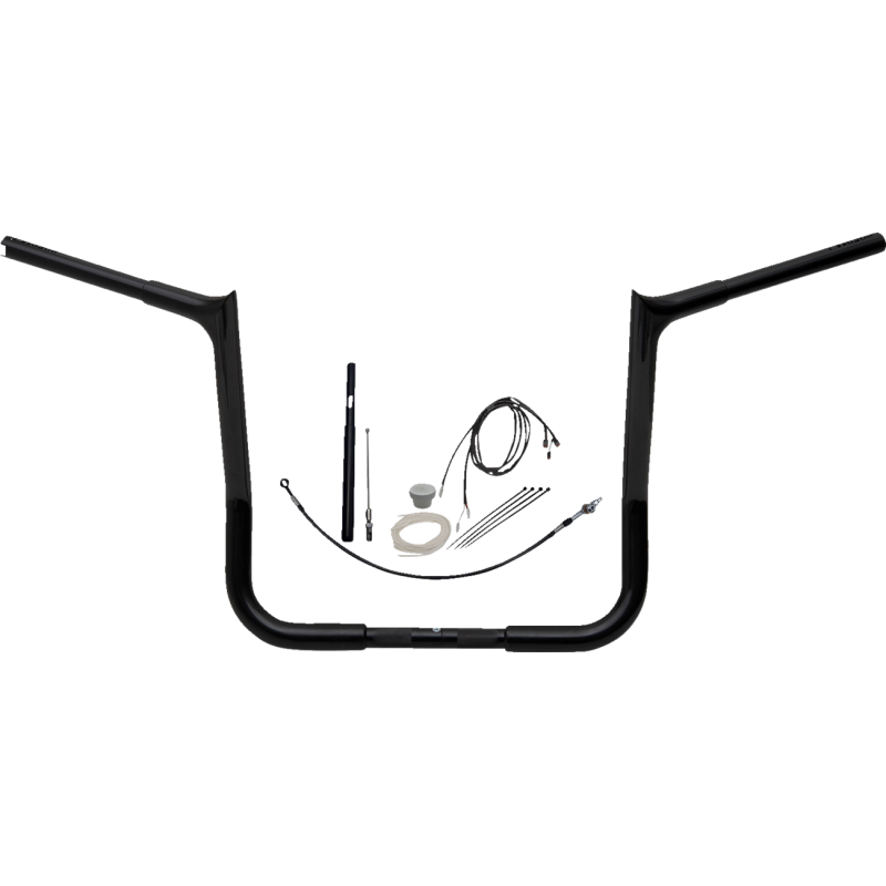 EZ Install 1 1/4" Pointed Top Handlebar Gloss Black 14" Rise