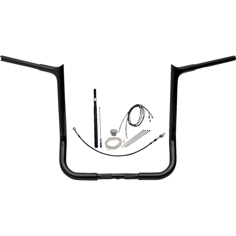 EZ Install 1 1/4" Pointed Top Handlebar Gloss Black 16" Rise