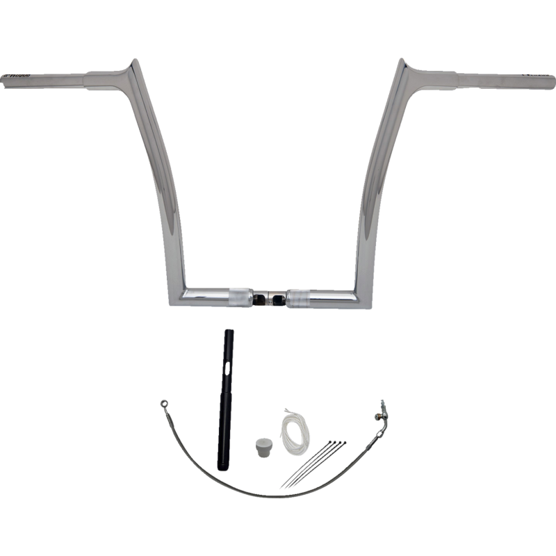 EZ Install 1 1/4" Pointed Top Handlebar Chrome 14" Rise