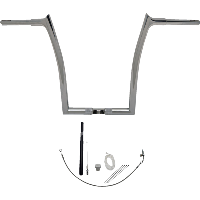 EZ Install 1 1/4" Pointed Top Handlebar Chrome 16" Rise