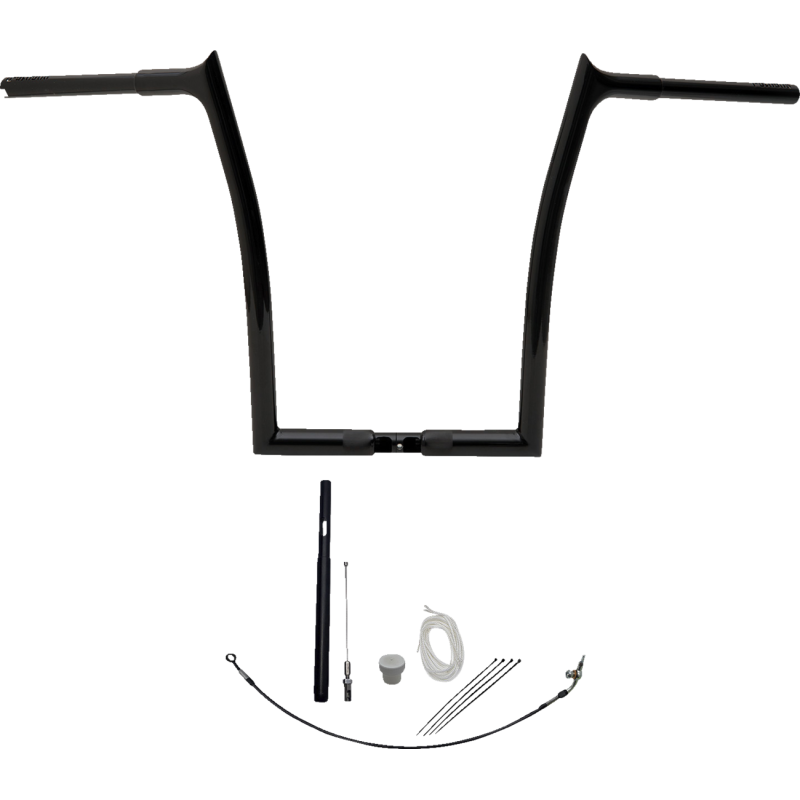 EZ Install 1 1/4" Pointed Top Handlebar Gloss Black 16" Rise