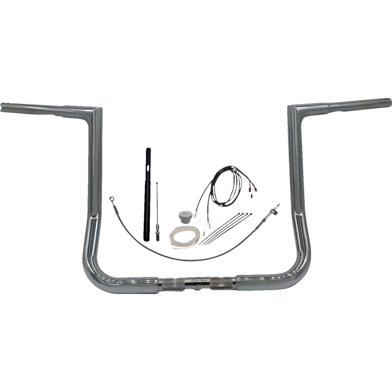 EZ Install 1 1/4" Flat Top Handlebar Chrome 14" Rise