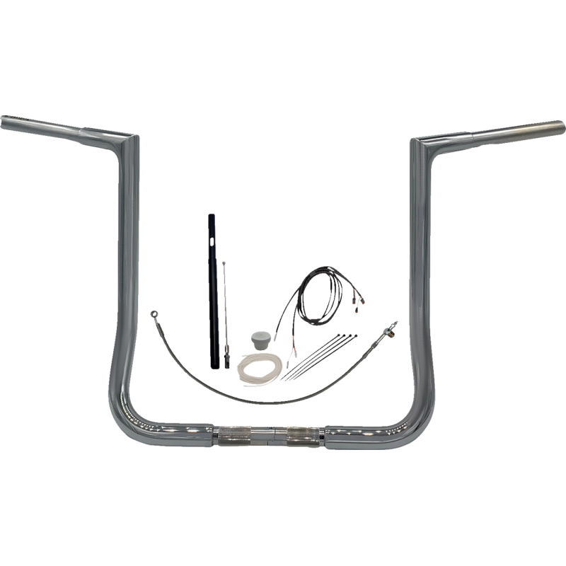 EZ Install 1 1/4" Flat Top Handlebar Chrome 16" Rise