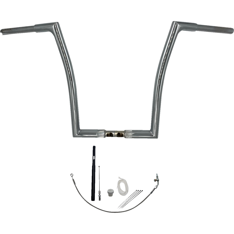 EZ Install 1 1/4" Flat Top Handlebar Chrome 16" Rise