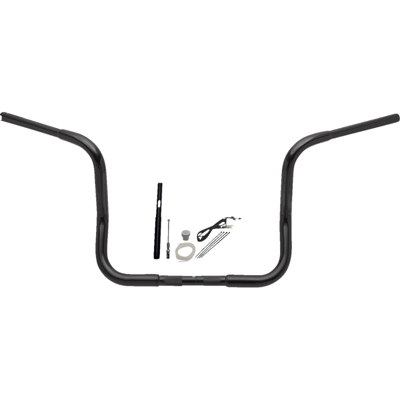 EZ Install 1 1/4" Round Top Handlebar Gloss Black 12" Rise