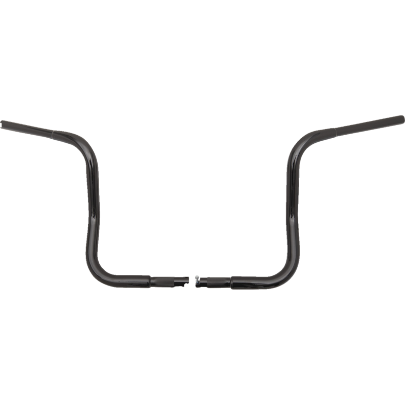 EZ Install 1 1/4" Round Top Handlebar Gloss Black 12" Rise