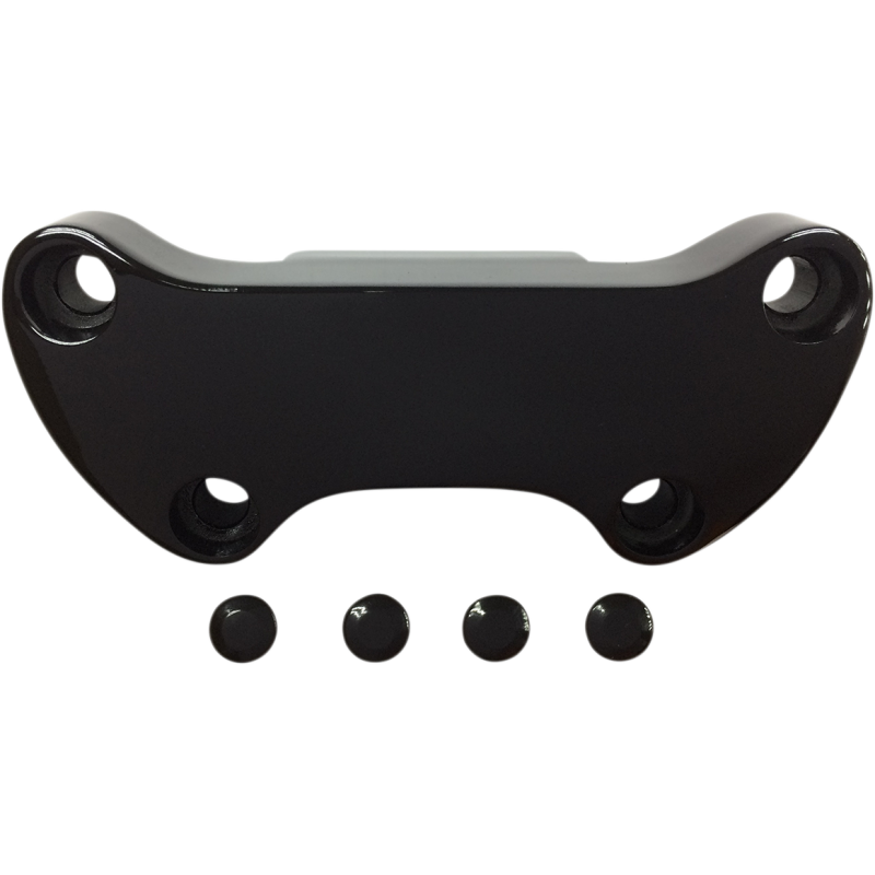 Handlebar Clamp with Skirt Gloss Black Smooth