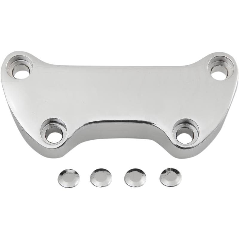 Handlebar Clamp with Skirt Chrome Smooth